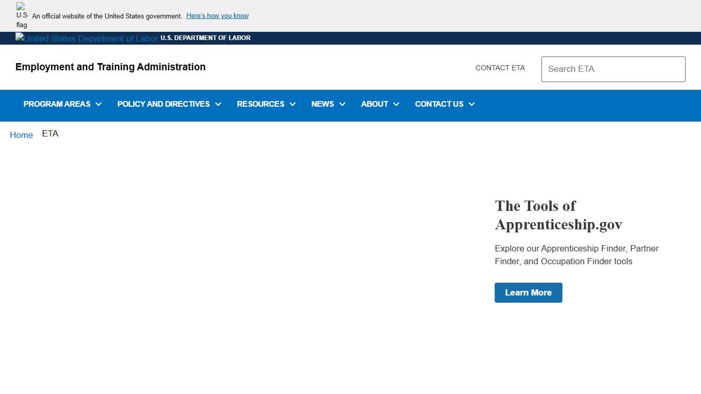 ETA U.S. Department of Labor